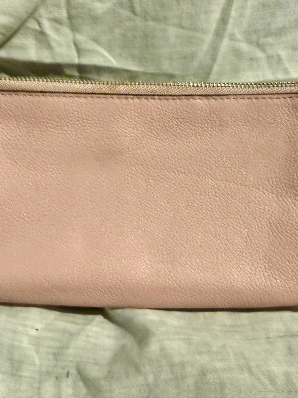 #Vintage Y2K Coach Double Zip Wallet Wristlet Pebble Leather Pink